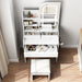 White Light - Up Vanity Desk with Mirror 3 Color LED and Cushioned Stool Set - Monsta Online