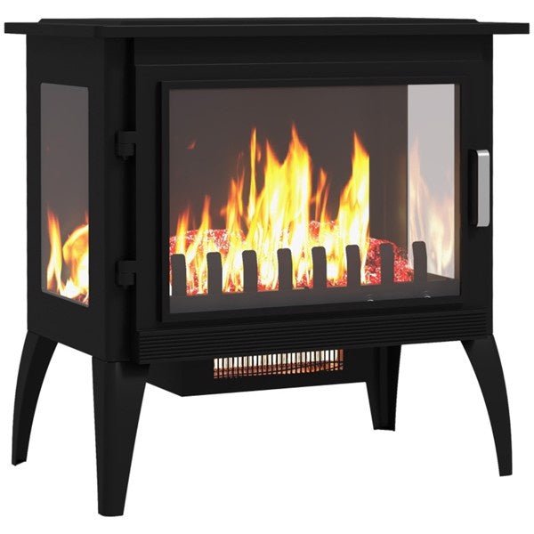 24 Inch Freestanding Electric Fireplace Stove Heater with Realistic Flame - Monsta Online