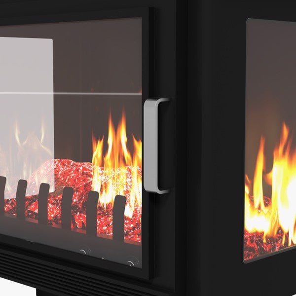24 Inch Freestanding Electric Fireplace Stove Heater with Realistic Flame - Monsta Online