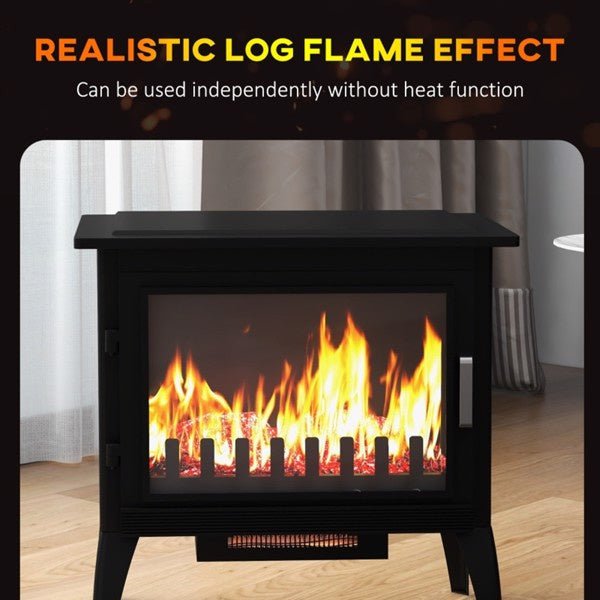 24 Inch Freestanding Electric Fireplace Stove Heater with Realistic Flame - Monsta Online