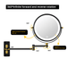 8.6 Inch Wall Mounted LED Vanity Mirror with 360 Swivel Extension Arm - Monsta Online