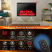 37 Inch Recessed Electric Fireplace Insert with Remote and Flame Settings - Monsta Online