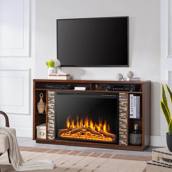 37 Inch Recessed Electric Fireplace Insert with Remote and Flame Settings - Monsta Online