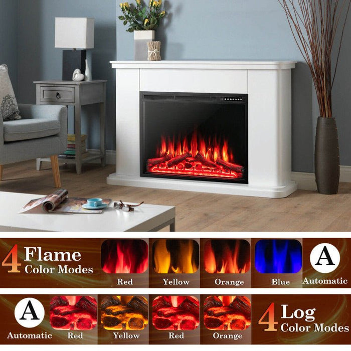 37 Inch Recessed Electric Fireplace Insert with Remote and Flame Settings - Monsta Online
