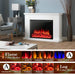 37 Inch Recessed Electric Fireplace Insert with Remote and Flame Settings - Monsta Online