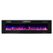 68 Inch Ultra - Thin Wall Mounted Electric Fireplace Insert with Remote, Crystals and Logs - Monsta Online