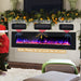68 Inch Ultra - Thin Wall Mounted Electric Fireplace Insert with Remote, Crystals and Logs - Monsta Online