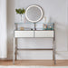 Elegant Makeup Vanity with Mirror Lights Drawers Metal Build and Charging Station - Monsta Online