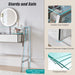 Elegant Makeup Vanity with Mirror Lights Drawers Metal Build and Charging Station - Monsta Online