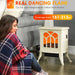 17 Inch Freestanding Electric Fireplace Heater with Realistic Flame Beige - Monsta Online