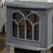 17 Inch Gray Electric Fireplace Stove Heater with Realistic Flame and Logs - Monsta Online