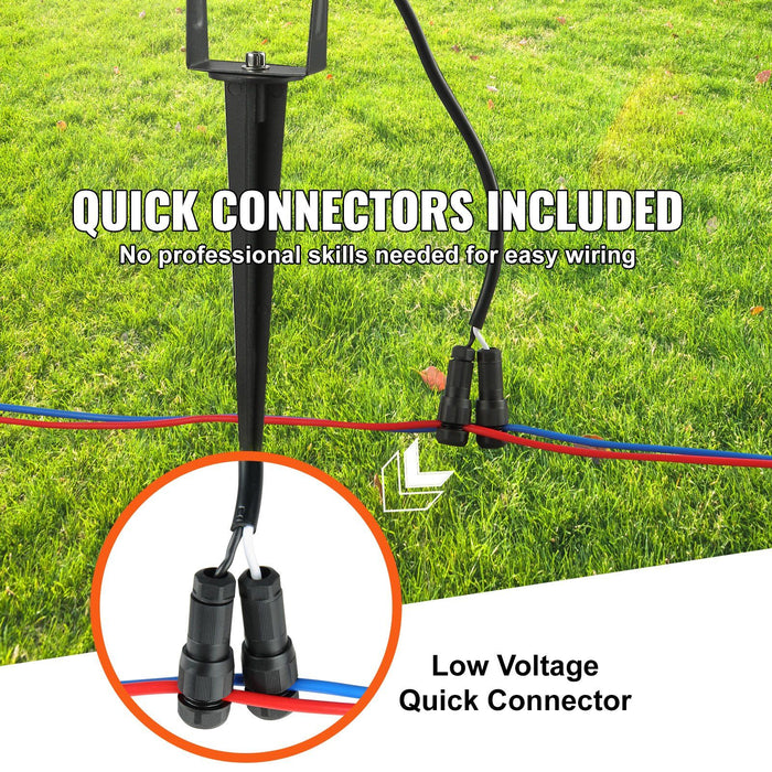 12 Pack Landscape Lights 6W Low Voltage Outdoor Pathway Spotlights Set - Monsta Online