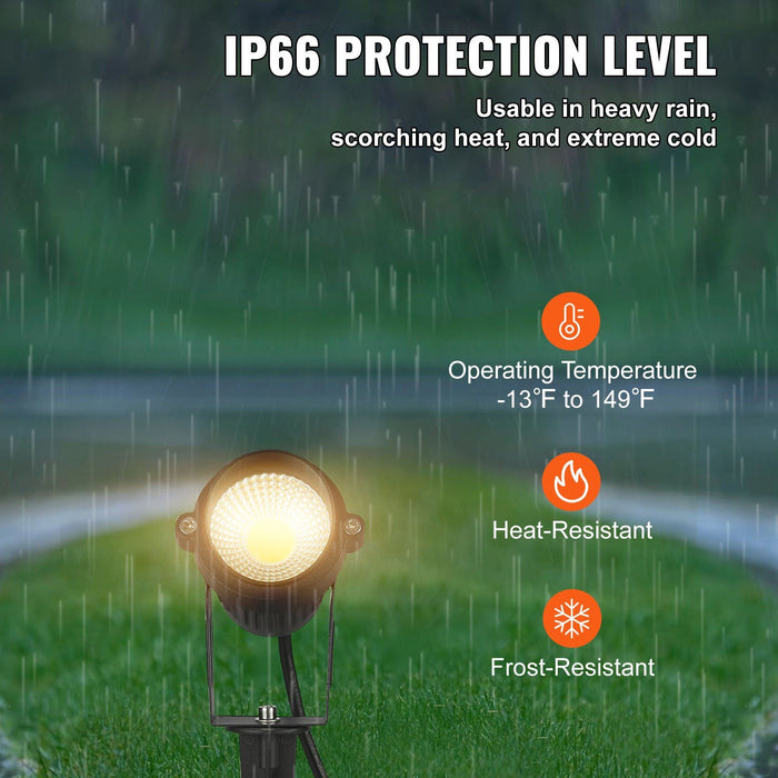 12 Pack Landscape Lights 6W Low Voltage Outdoor Pathway Spotlights Set - Monsta Online