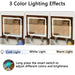 White Vanity Desk with Flip - up LED Mirror, 10 Drawers and Stool - Monsta Online