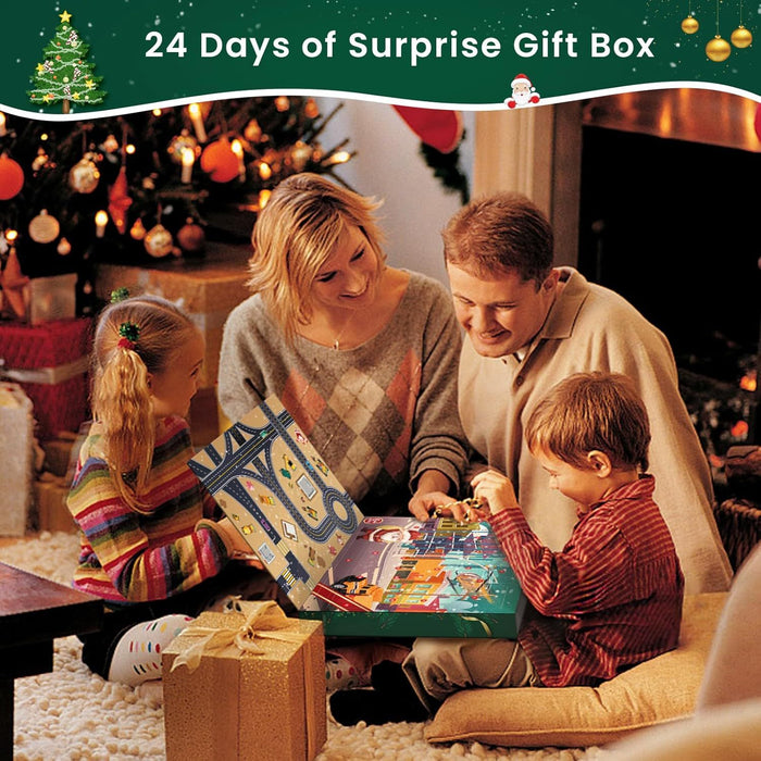 24 - Day Christmas Advent Calendar Construction Vehicle Toy Set for Kids - Monsta Online