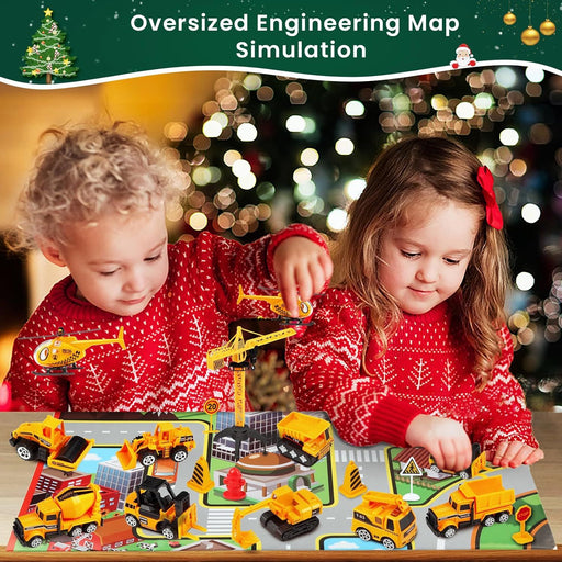 24 - Day Christmas Advent Calendar Construction Vehicle Toy Set for Kids - Monsta Online
