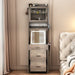 Compact Vanity Desk with LED Mirror and Storage Gray - Monsta Online