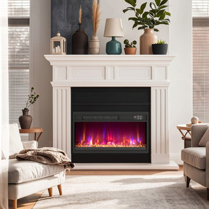 Modern 1500W Electric Fireplace Insert with Multi Flame Colors and Remote Control - Monsta Online