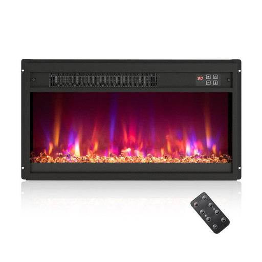 Modern 1500W Electric Fireplace Insert with Multi Flame Colors and Remote Control - Monsta Online