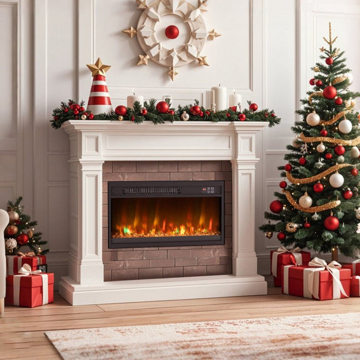 Modern 1500W Electric Fireplace Insert with Multi Flame Colors and Remote Control - Monsta Online