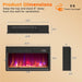 Modern 1500W Electric Fireplace Insert with Multi Flame Colors and Remote Control - Monsta Online