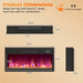 Modern 1500W Electric Fireplace Insert with Multi Flame Colors and Remote Control - Monsta Online