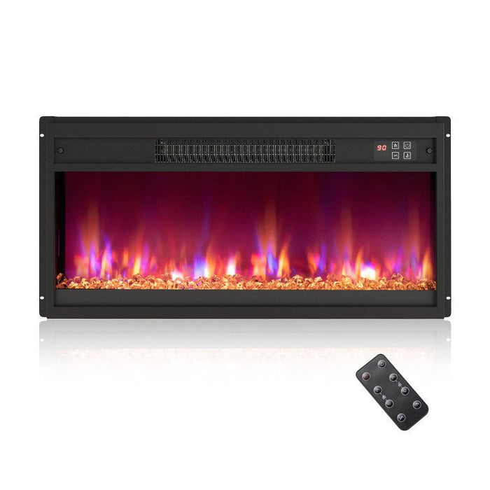 Modern 1500W Electric Fireplace Insert with Multi Flame Colors and Remote Control - Monsta Online