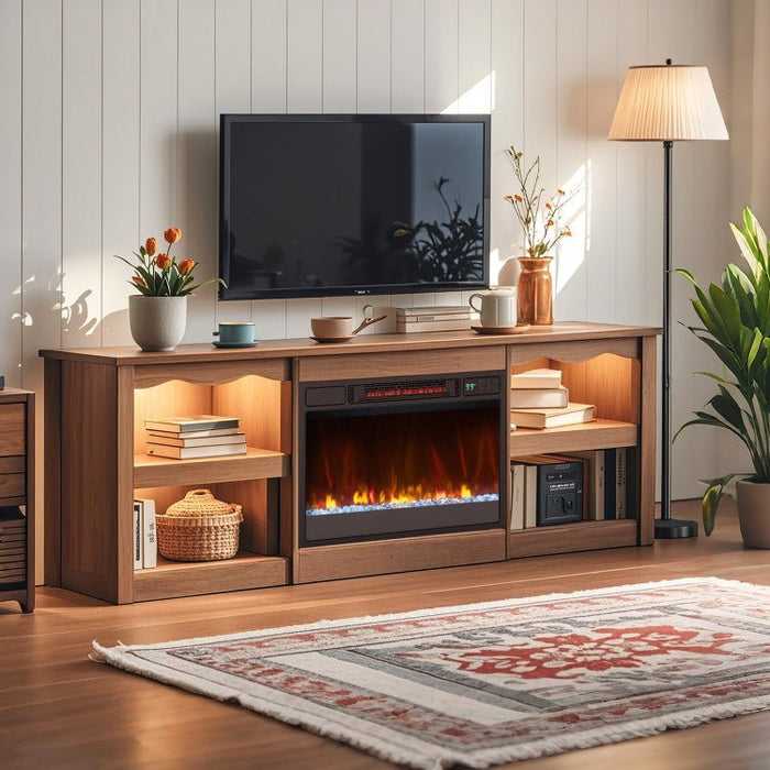 23 Inch Recessed Electric Fireplace Insert 1500W with Remote Control - Monsta Online