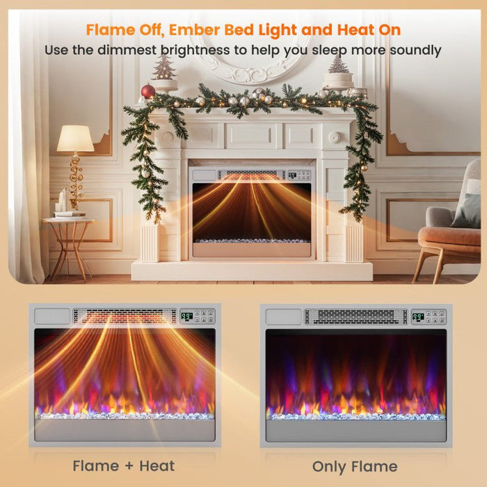23 Inch Recessed Electric Fireplace Insert 1500W with Remote Control - Monsta Online