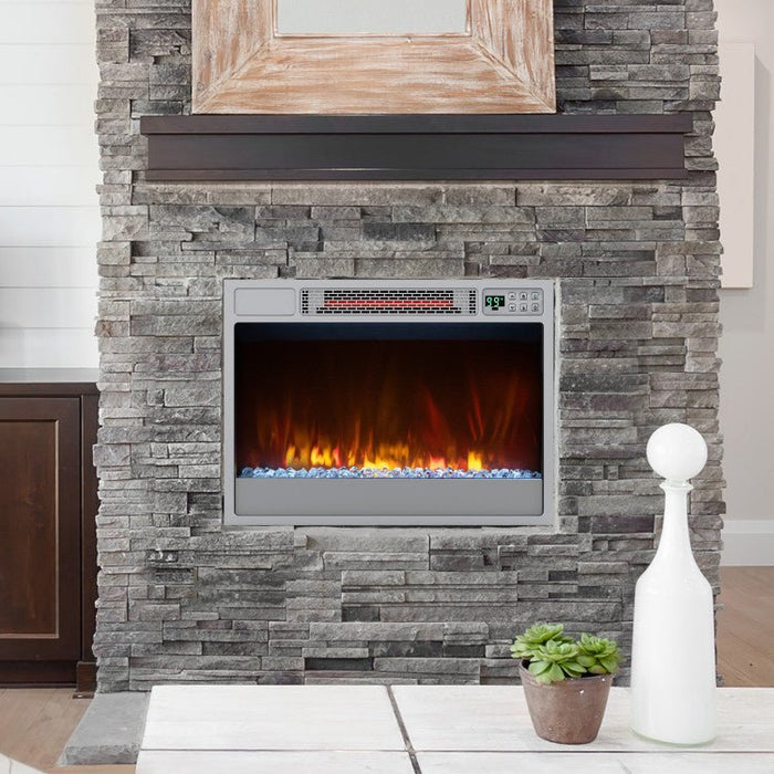 23 Inch Recessed Electric Fireplace Insert 1500W with Remote Control - Monsta Online