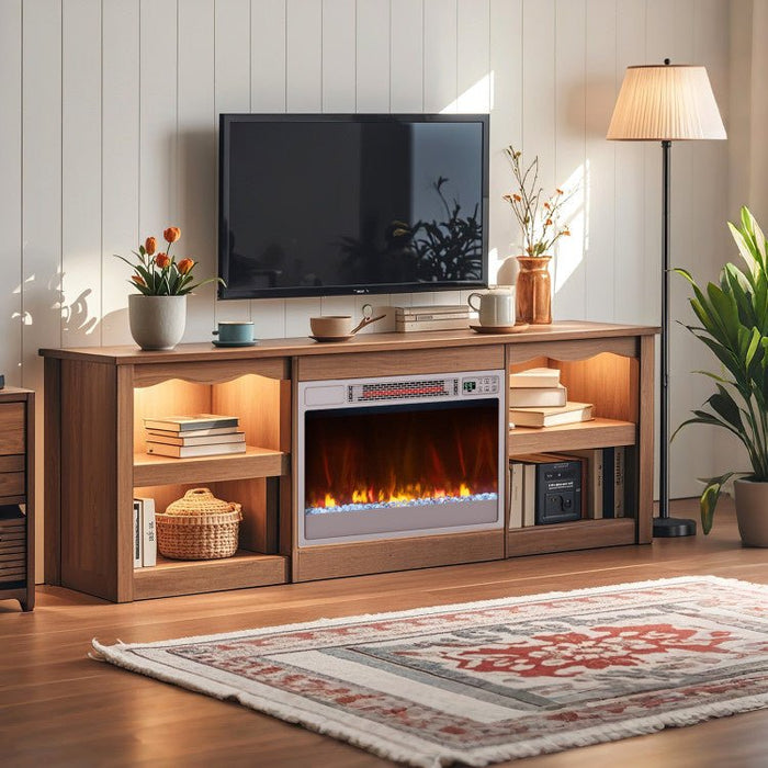 23 Inch Recessed Electric Fireplace Insert 1500W with Remote Control - Monsta Online