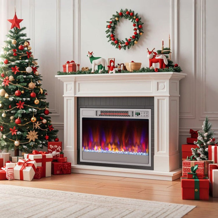 23 Inch Recessed Electric Fireplace Insert 1500W with Remote Control - Monsta Online