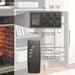 55 Inch Modern Electric Fireplace TV Stand with Storage Cabinets Gray Wash - Monsta Online