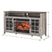 55 Inch Modern Electric Fireplace TV Stand with Storage Cabinets Gray Wash - Monsta Online