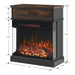 25 Inch Electric Fireplace Side Table with 3 - Sided Glass and Storage - Monsta Online