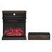 25 Inch Electric Fireplace Side Table with 3 - Sided Glass and Storage - Monsta Online