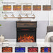 25 Inch Electric Fireplace Side Table with 3 - Sided Glass and Storage - Monsta Online