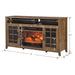 55 Inch Electric Fireplace TV Stand with Storage in Reclaimed Barnwood - Monsta Online