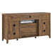 55 Inch Electric Fireplace TV Stand with Storage in Reclaimed Barnwood - Monsta Online