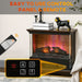 26 Inch Rustic Brown Freestanding Electric Fireplace with Remote - Monsta Online