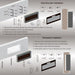 60 Inch Electric Fireplace Heater Wall Mounted and Recessed with Remote Control - Monsta Online