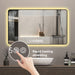 4ft Black Frame Vanity Mirror with LED Lights Aluminum Frame and Defogging - Monsta Online