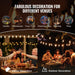 50FT LED Christmas Outdoor String Lights Waterproof Patio Café Lights with 15 Bulbs - Monsta Online