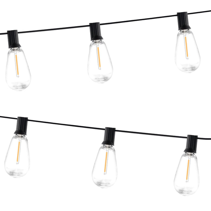 50FT LED Christmas Outdoor String Lights Waterproof Patio Café Lights with 15 Bulbs - Monsta Online