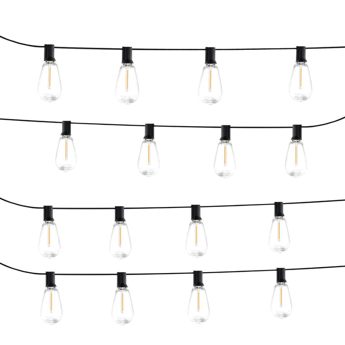 50FT LED Christmas Outdoor String Lights Waterproof Patio Café Lights with 15 Bulbs - Monsta Online