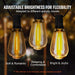 50FT LED Christmas Outdoor String Lights Waterproof Patio Café Lights with 15 Bulbs - Monsta Online