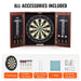Wooden Dartboard Cabinet Set with Scoreboard and Steel Tip Darts - Monsta Online