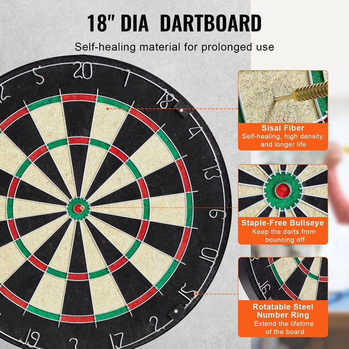 Wooden Dartboard Cabinet Set with Scoreboard and Steel Tip Darts - Monsta Online