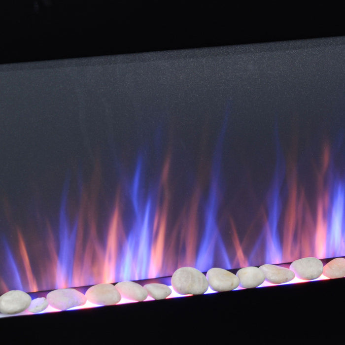 41 Inch Electric Fireplace Insert Wall Mountable with 7 Flame Colors and Remote - Monsta Online