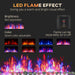 41 Inch Electric Fireplace Insert Wall Mountable with 7 Flame Colors and Remote - Monsta Online